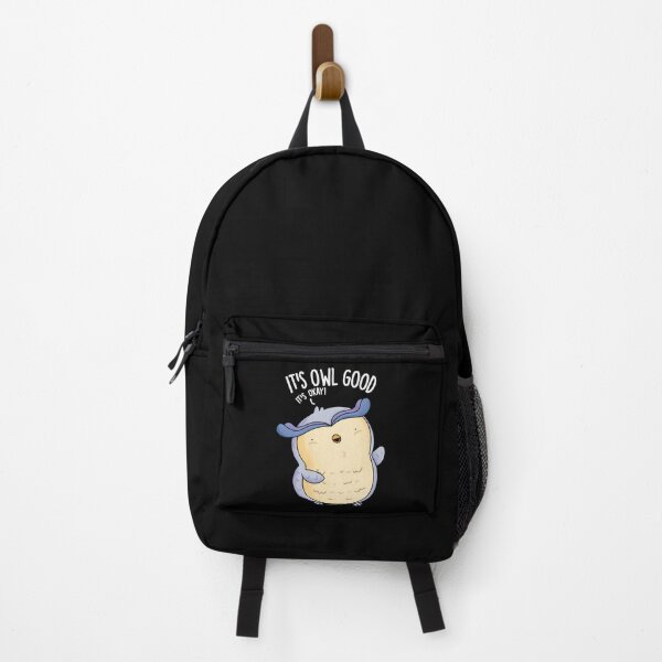 Item preview, It's Owl Good Funny Bird Pun (Dark BG) designed and sold by punnybone.