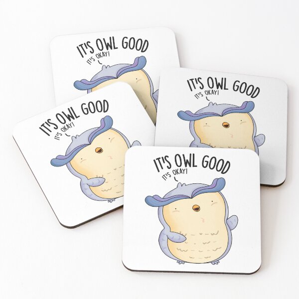 Item preview, It's Owl Good Funny Bird Pun  designed and sold by punnybone.