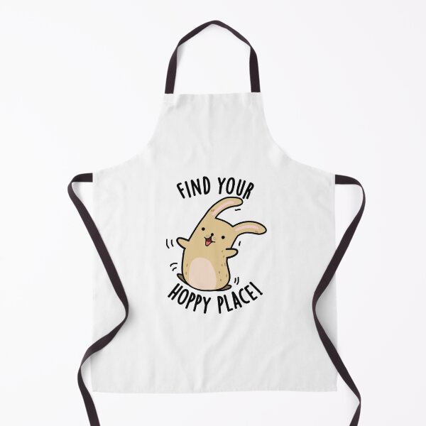 Item preview, Find Your Hoppy Place Funny Rabbit Pun designed and sold by punnybone.