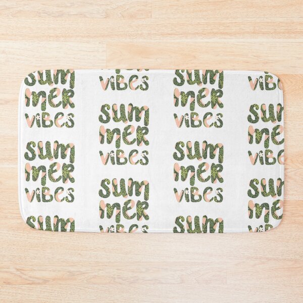 Item preview, lettering Summer vibes and tropical plants pattern designed and sold by DarianaArt.