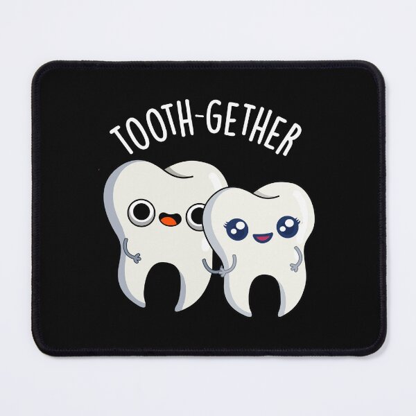 Item preview, Tooth-gether Funny Tooth Pun (Dark BG) designed and sold by punnybone.
