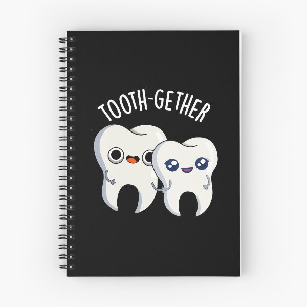 Item preview, Tooth-gether Funny Tooth Pun (Dark BG) designed and sold by punnybone.
