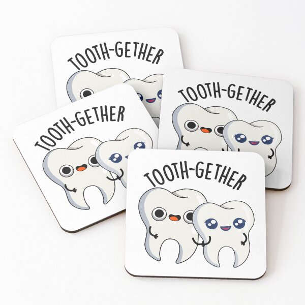 Item preview, Tooth-gether Funny Tooth Pun  designed and sold by punnybone.