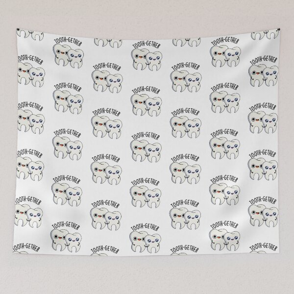Item preview, Tooth-gether Funny Tooth Pun  designed and sold by punnybone.