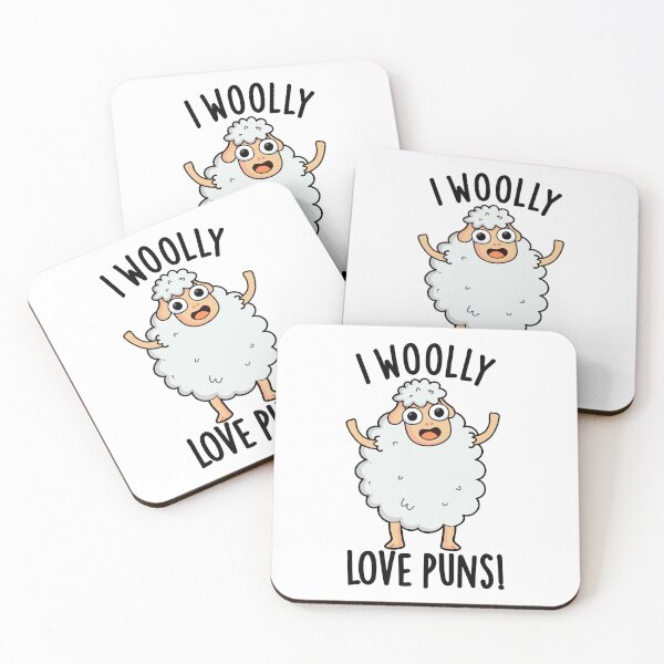 Item preview, I Wooly Love Puns Funny Sheep Pun  designed and sold by punnybone.