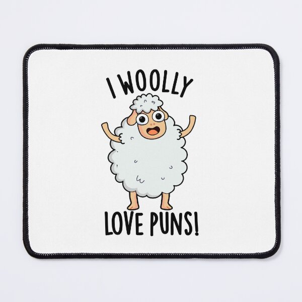 Item preview, I Wooly Love Puns Funny Sheep Pun  designed and sold by punnybone.