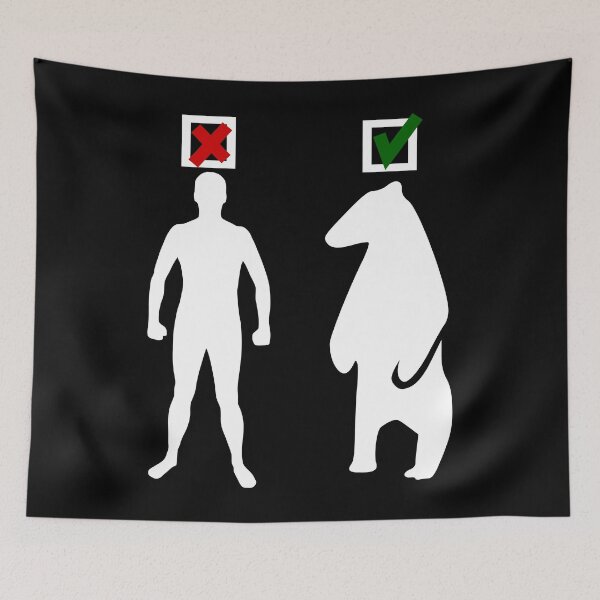 Item preview, man or bear feminist meme white designed and sold by Gossip Rag.