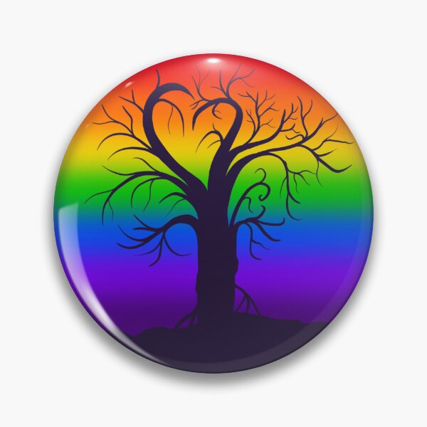 Item preview, Tree Silhouette with Rainbow Sunset designed and sold by Geeky Links.