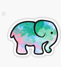 watercolor elephant design Sticker