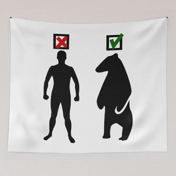 Item preview, man or bear feminist meme black designed and sold by Gossip Rag.