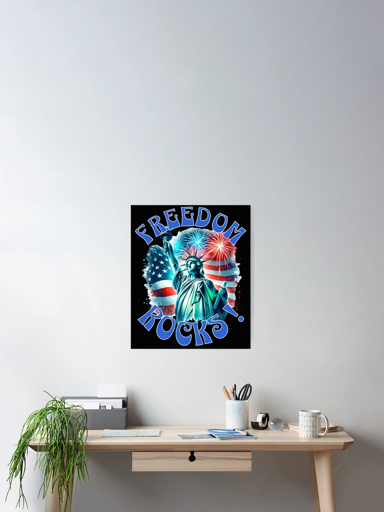 Thumbnail 2 of 3, Poster, Freedom Rocks! designed and sold by AychtuoImages.