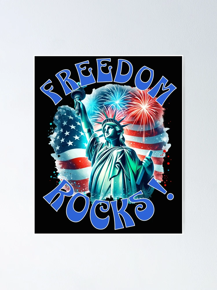 Thumbnail 1 of 3, Poster, Freedom Rocks! designed and sold by AychtuoImages.