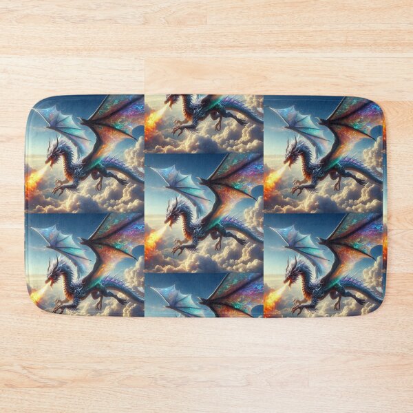 Item preview, Mythological Dragon Flying designed and sold by AIrtisticPrints.