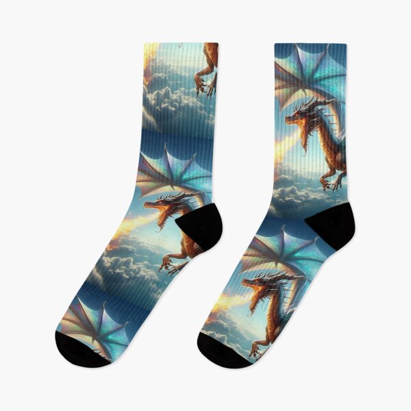 Item preview, Mythological Dragon Flying designed and sold by AIrtisticPrints.