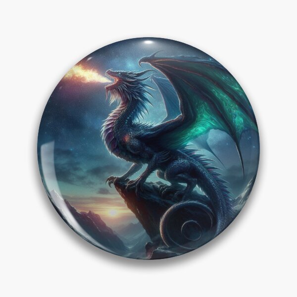 Item preview, Mythological Dragon Flying designed and sold by AIrtisticPrints.