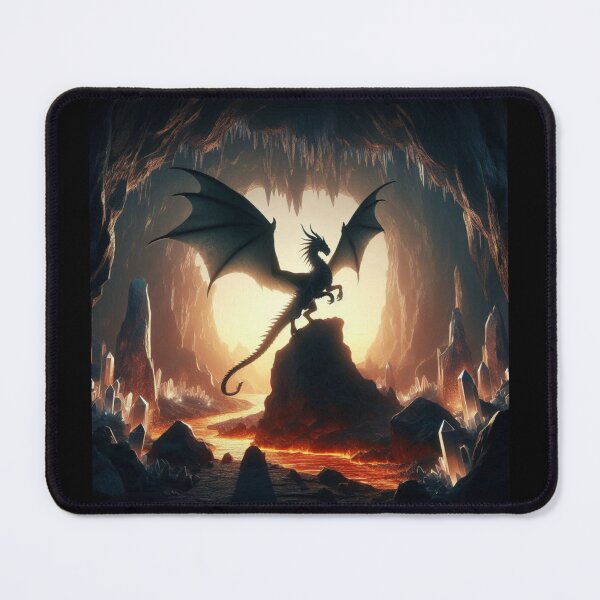 Item preview, Dragon's Silhouette in Cave designed and sold by AIrtisticPrints.