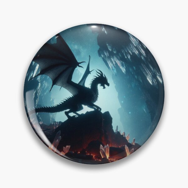 Aperçu de l'œuvre La silhouette du dragon dans la grotte créée et vendue par AIrtisticPrints.