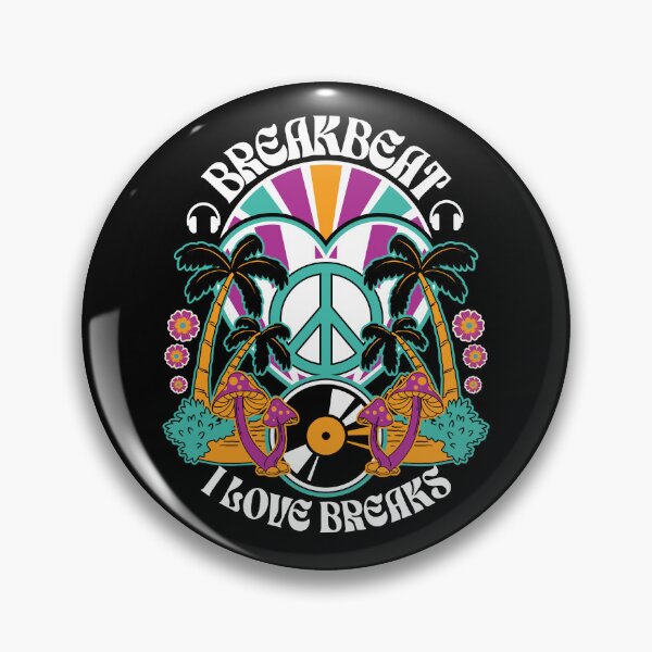 Item preview, BREAKBEAT - I Love Peace Heart (white/teal/purple)  designed and sold by Discothreadz.