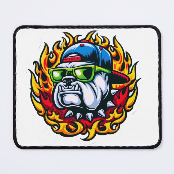 Item preview, Flaming Bulldog Coolness designed and sold by DarkenFusion.