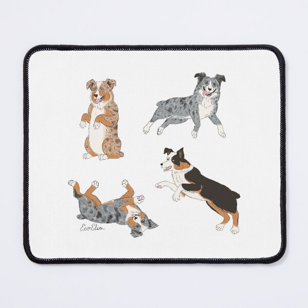 Item preview, Australian Shepherds - Aussie Colorations design - White designed and sold by EcoElsa.
