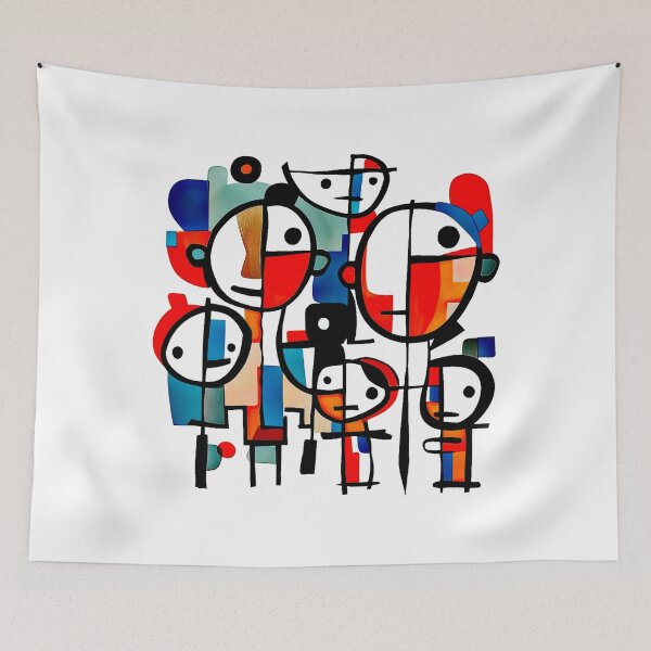 Item preview,  Vibrant Abstract Faces – Colorful Geometric Art T-Shirt designed and sold by Mrrjgraphic.