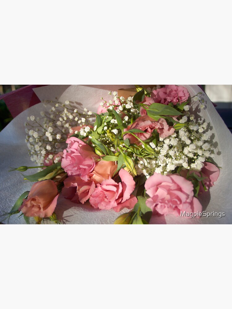 Thumbnail 3 of 3, Sticker, Pink Floral Bouquet by Adelaide artist Avril Thomas at Magpie Springs designed and sold by MagpieSprings.
