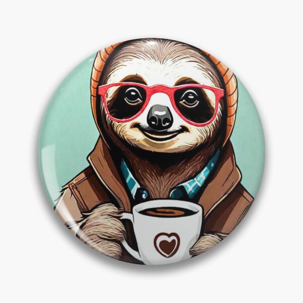 Item preview, Hipster Sloth with Coffee designed and sold by TrendyGalaxy.