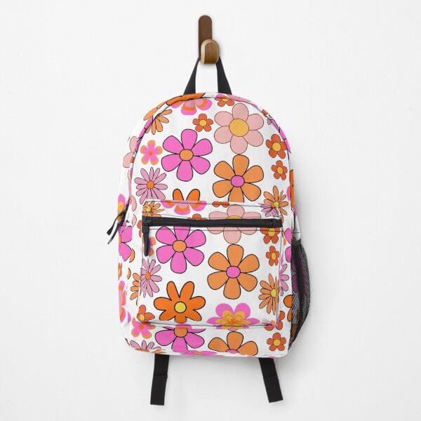 Item preview, Orange, Pink , Retro Style Funky Floral Design designed and sold by CreativeCanvas8.