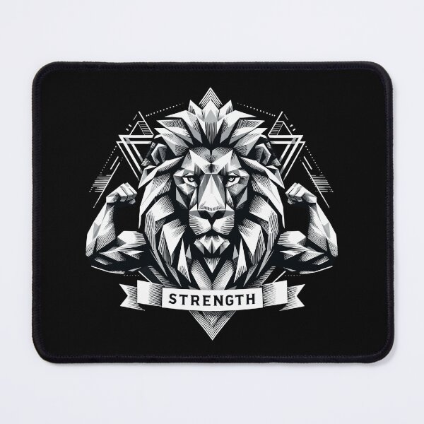 Item preview, lion lion head geometric geometry strength muscles gift designed and sold by Pineapple-Tree.