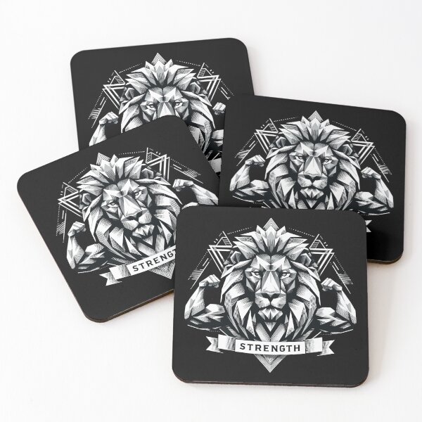 Item preview, lion lion head geometric geometry strength muscles gift designed and sold by Pineapple-Tree.