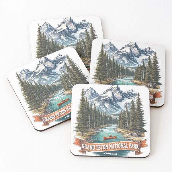 Item preview, Grand Teton National Park Wyoming - WY Mountains River Forest and Wilderness  designed and sold by maximinano100k.