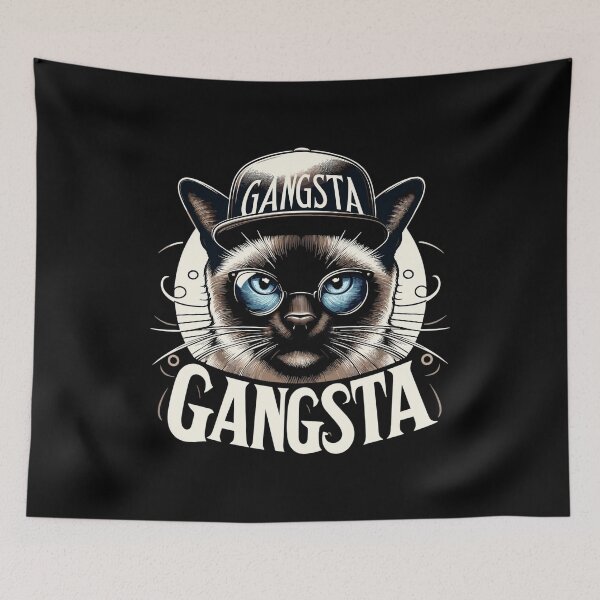 Item preview, Siamese Cat Siamese Cat Gangsta Sunglasses Gift designed and sold by Pineapple-Tree.