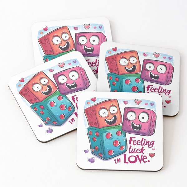 Item preview, Lucky Dice in Love Cartoon Art designed and sold by kjon88.