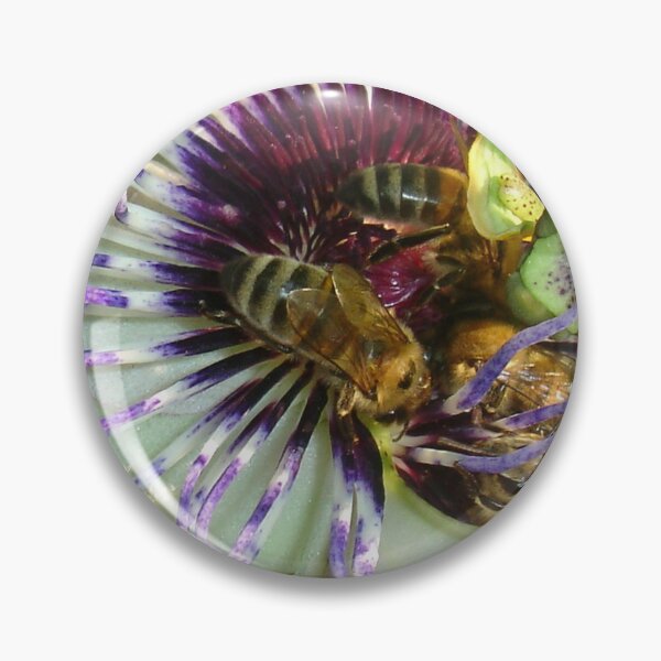 Item preview, Close Up Of  Passion Flower with Honey Bee designed and sold by taiche.