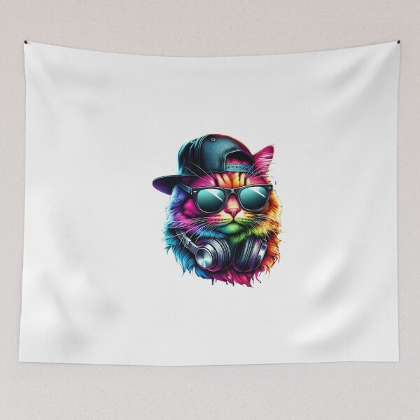 Item preview, Colorful Cap Cat designed and sold by ModederZukunft.
