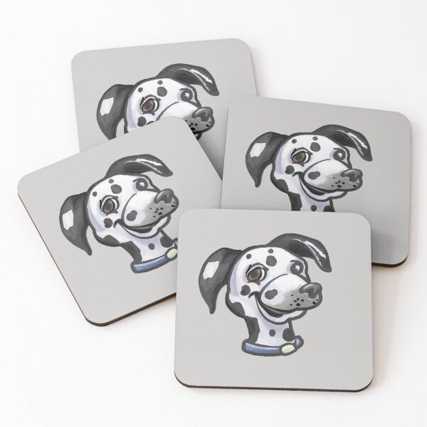 Artikelvorschau, Cartoon-Gesicht eines Dalmatiner-Hundes Sticker entworfen und verkauft von CreateForDogs.