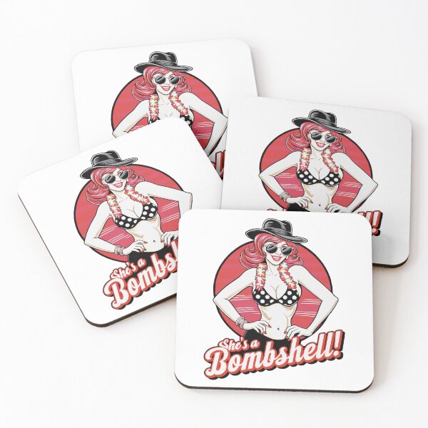 Item preview, Red Hot Bombshell: Striking a Confident Pose designed and sold by SplashTastic.