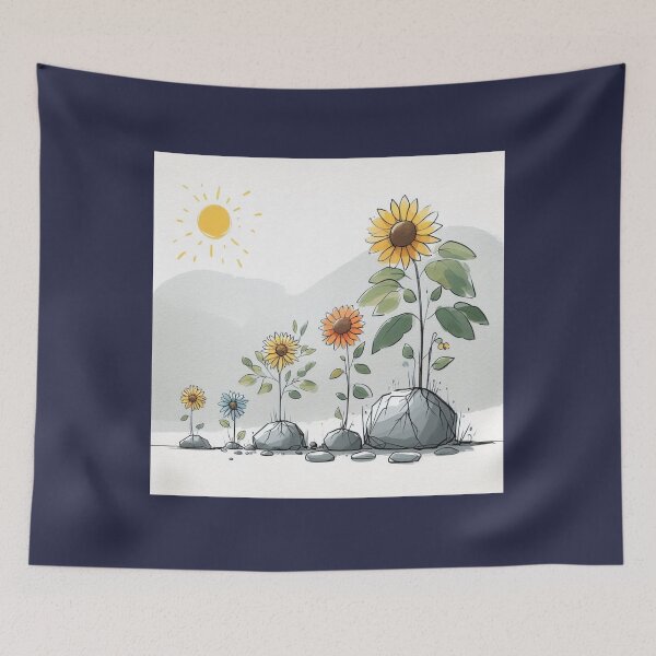 Item preview, Sunflower Growing on Sunny Day designed and sold by Nanthanon.