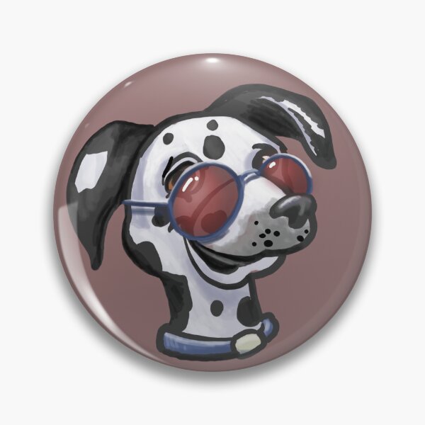 Item preview, Cartoon Face of a Dalmatian Dog Wearing Sunglasses designed and sold by CreateForDogs.