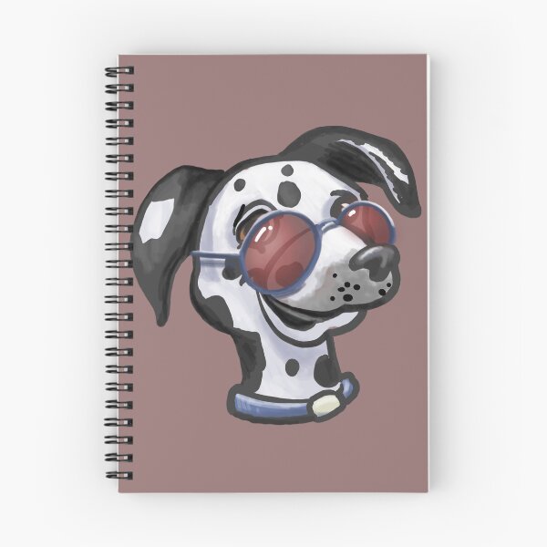 Aperçu de l'œuvre Visage de dessin animé d'un chien dalmatien portant des lunettes de soleil créée et vendue par CreateForDogs.