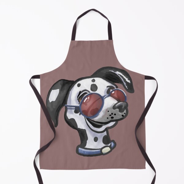 Aperçu de l'œuvre Visage de dessin animé d'un chien dalmatien portant des lunettes de soleil créée et vendue par CreateForDogs.