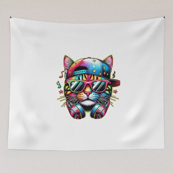 Item preview, Colorful party cat designed and sold by ModederZukunft.