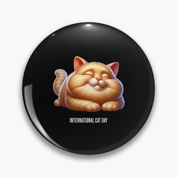 Item preview, Fat cat relaxing - International Cat Day designed and sold by Pflugart.
