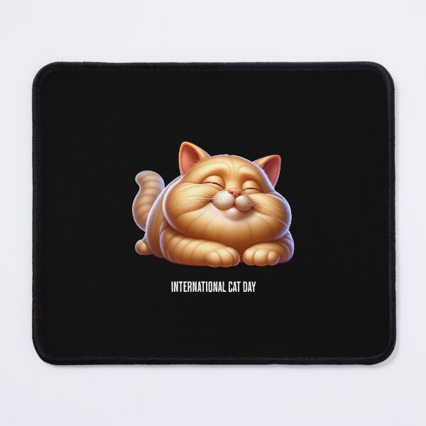 Item preview, Fat cat relaxing - International Cat Day designed and sold by Pflugart.