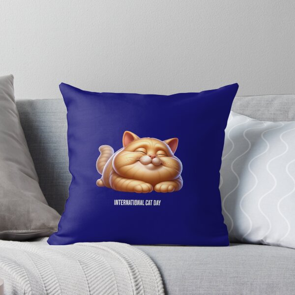 Item preview, Fat cat relaxing - International Cat Day designed and sold by Pflugart.