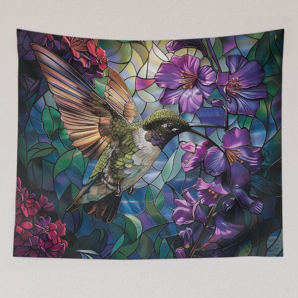 Item preview, Stained Glass Flower Art designed and sold by nomiraclehere.