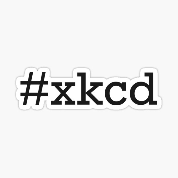 Vista previa del artículo con la obra «xkcd Hashtag», diseñado y vendido por AnnSign.