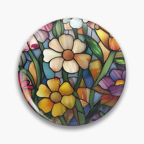 Item preview, Stained Glass Flower Art designed and sold by nomiraclehere.