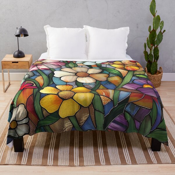 Item preview, Stained Glass Flower Art designed and sold by nomiraclehere.