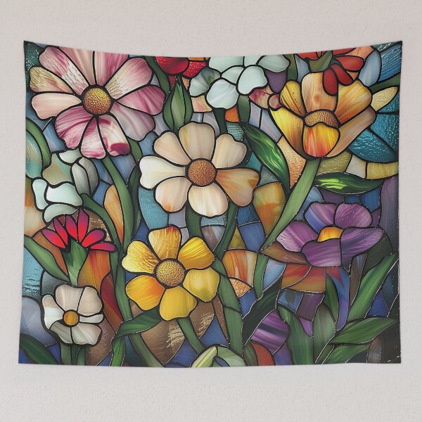 Item preview, Stained Glass Flower Art designed and sold by nomiraclehere.